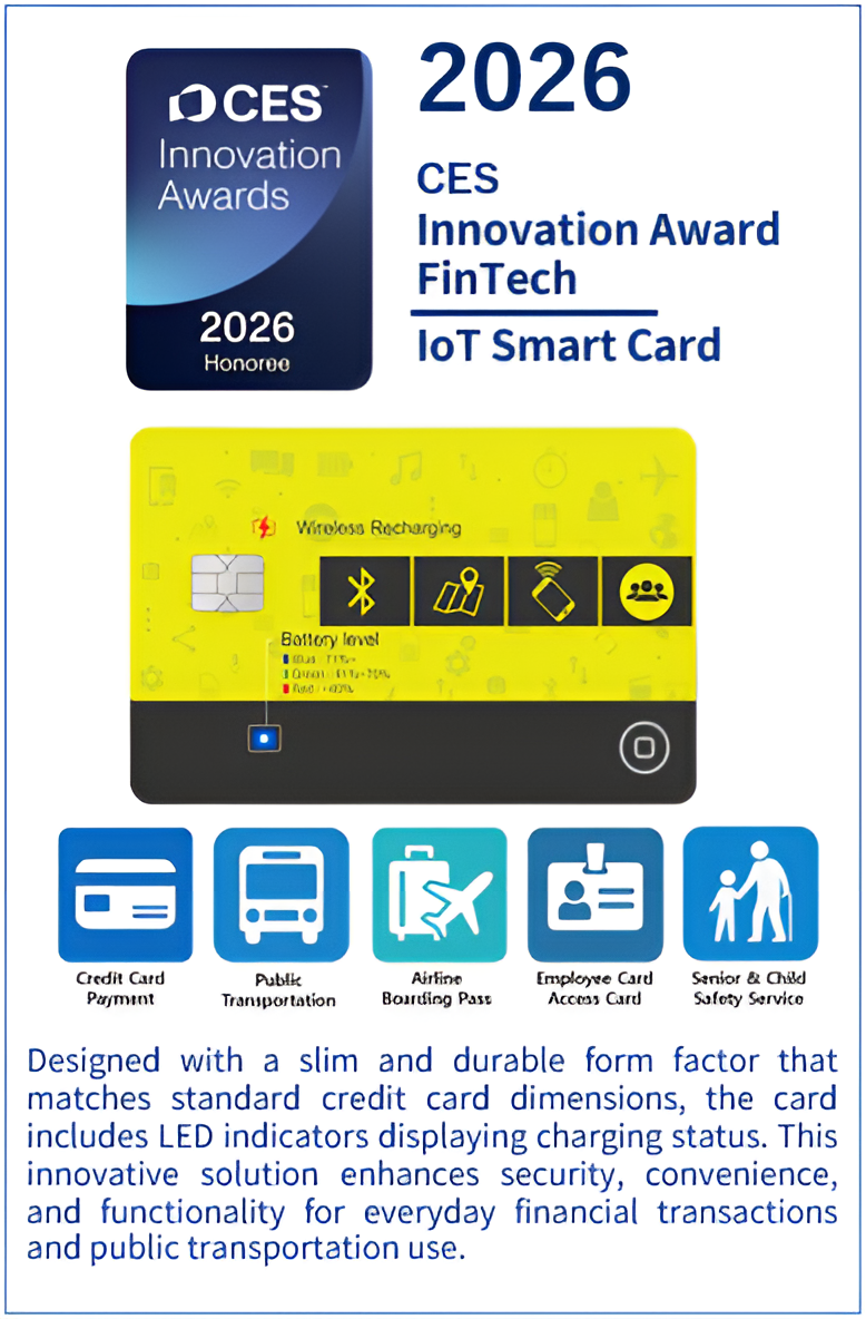 CES 2026 Innovation Award - IoT Smart Card